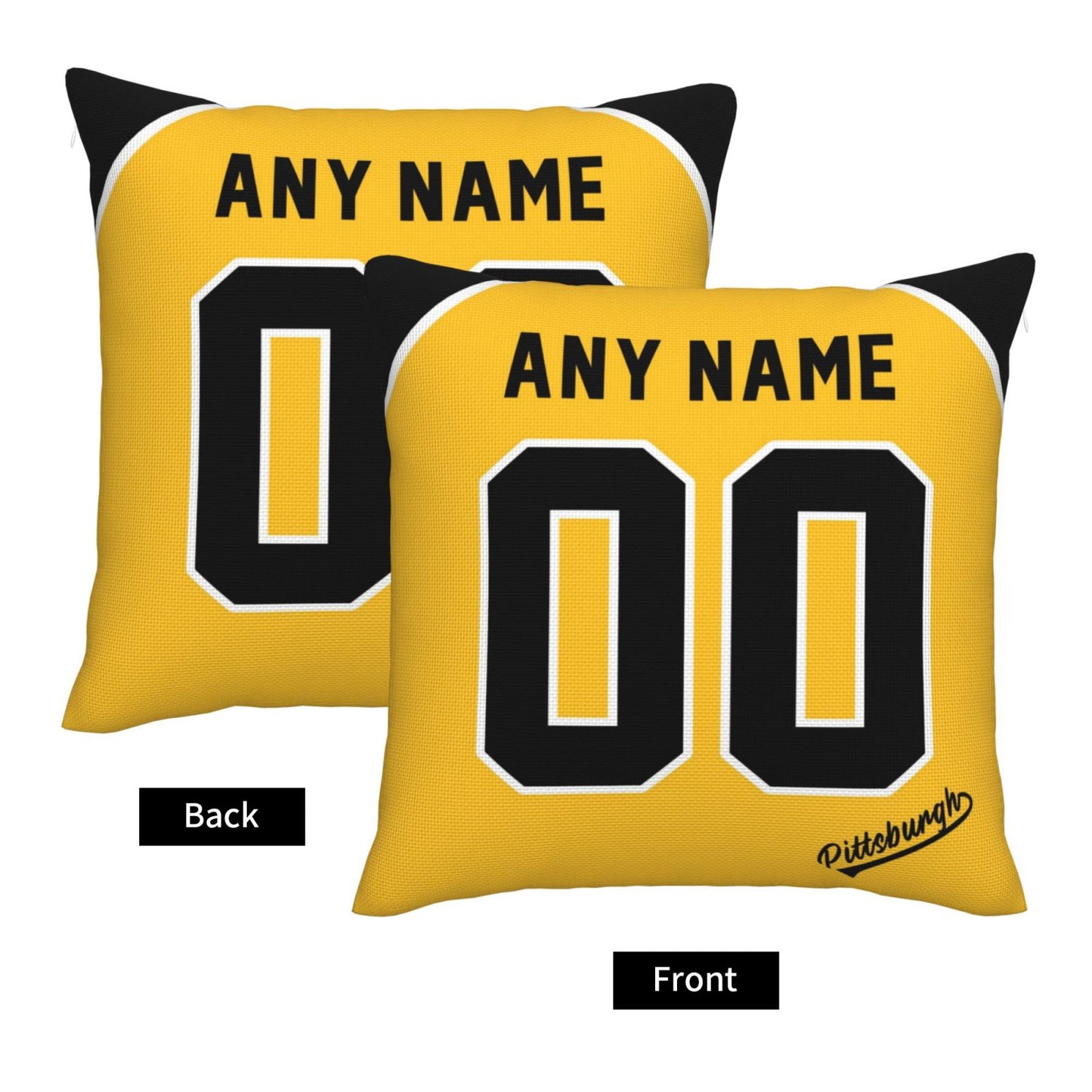 Custom Pittsburgh Pirates Pillow Decorative Throw Pillow Case - Print Personalized Football Team Fans Name & Number Birthday Gift Football Pillows