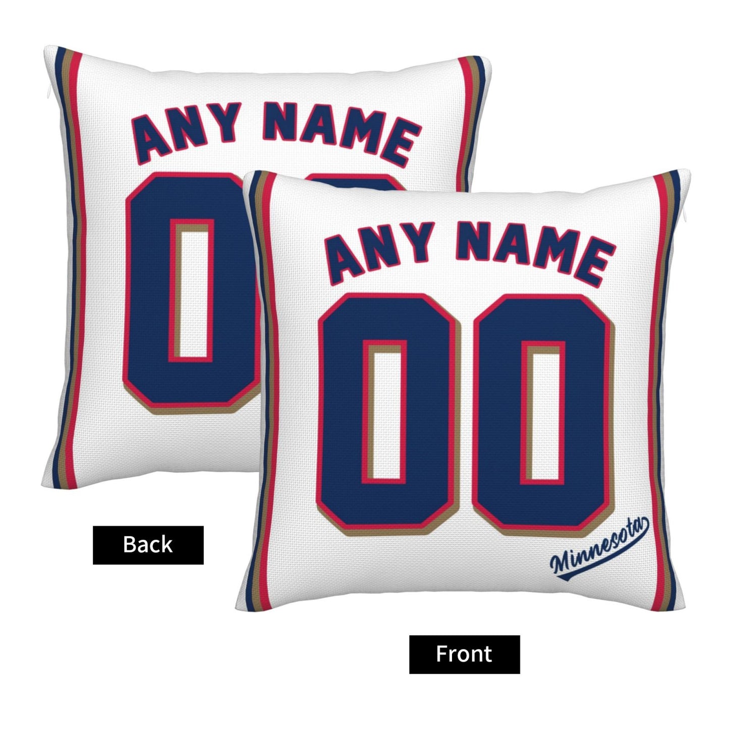 Custom Minnesota Twins Pillow Decorative Throw Pillow Case - Print Personalized Football Team Fans Name & Number Birthday Gift Football Pillows