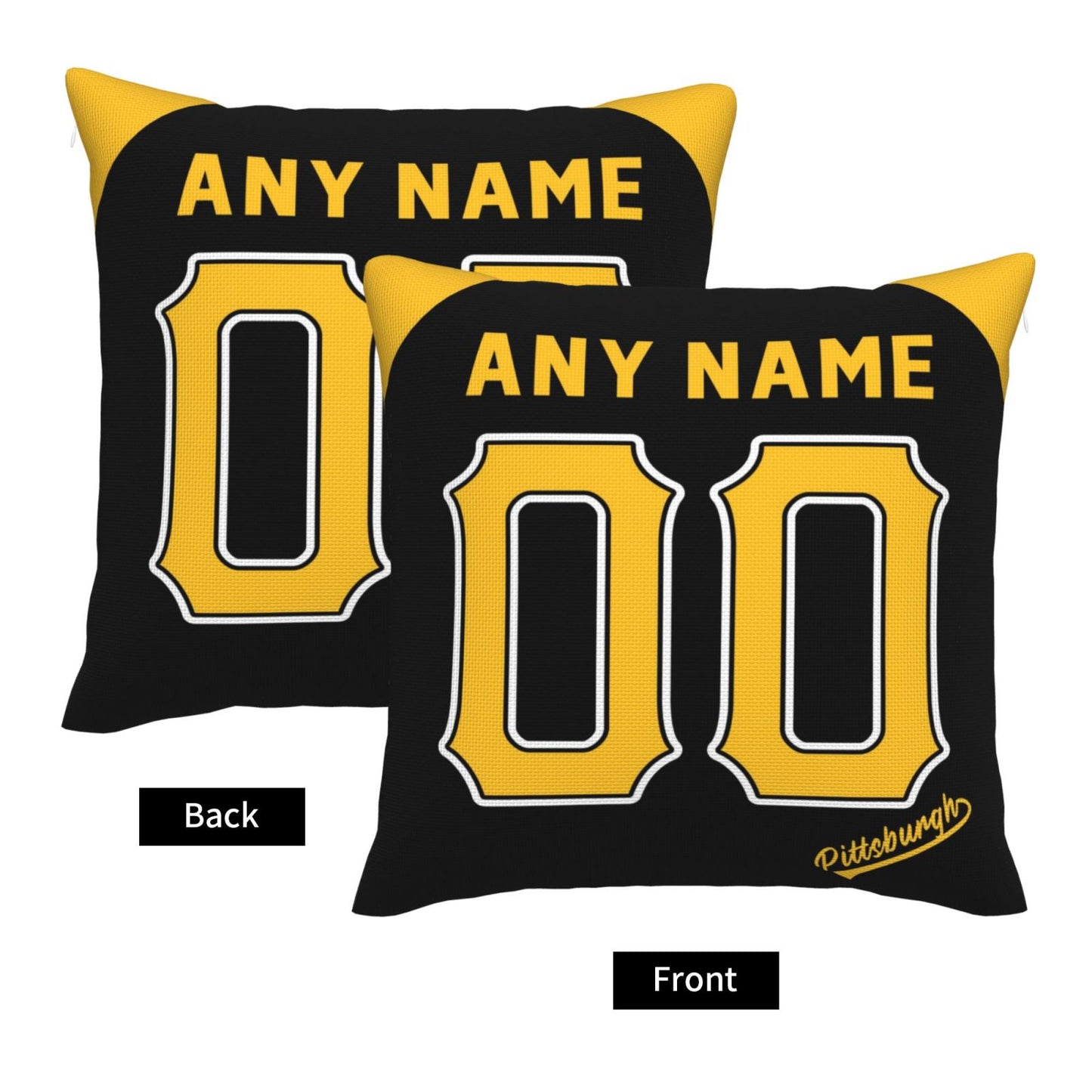 Custom Pittsburgh Pirates Pillow Decorative Throw Pillow Case - Print Personalized Football Team Fans Name & Number Birthday Gift Football Pillows