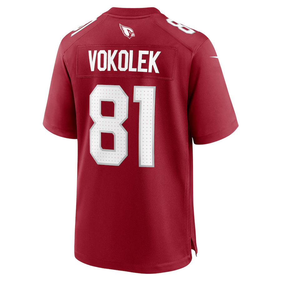 A.Cardinals #81 Travis Vokolek Player Cardinal Home Game BALCE Stitched Jerseys