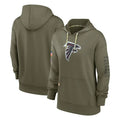 A.Falcons ## Falcons Blank Player Olive 2025 Salute to Service Pullover Hoodie BALCE Stitched Jerseys