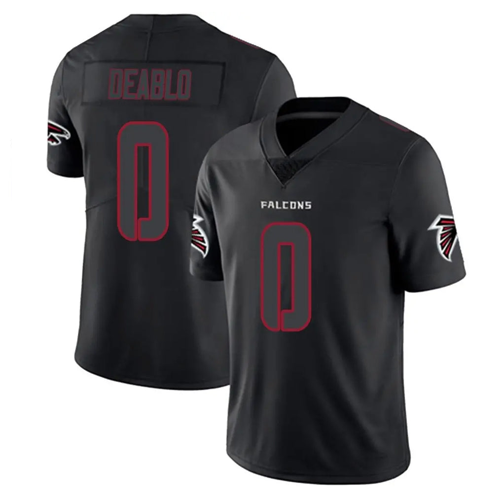 A.Falcons #0 Divine Deablo Player Black Impact Limited Game BALCE Stitched Jerseys