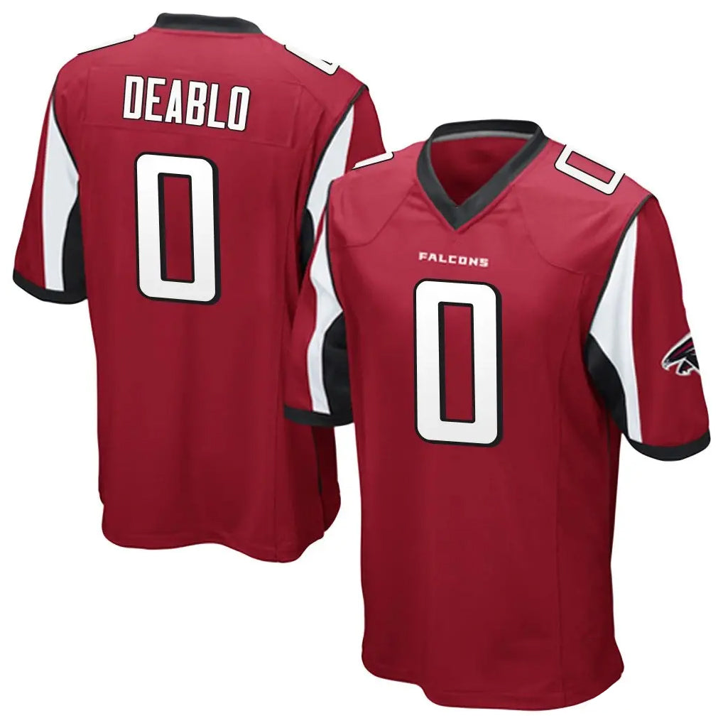 A.Falcons #0 Divine Deablo Player Red Color Vapor Home Game BALCE Stitched Jerseys