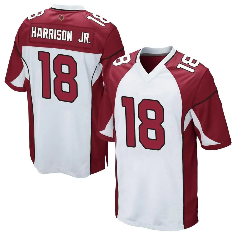A.Cardinals #18 Marvin Harrison Jr. Player White Game BALCE Stitched Jerseys