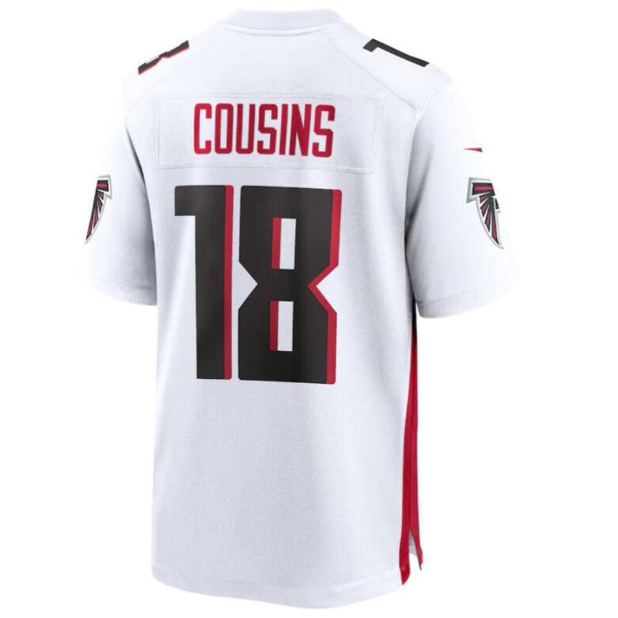 A.Falcons #18 Kirk Cousins Player White Home Game BALCE Stitched Jerseys