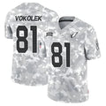 A.Cardinals #81 Travis Vokolek Player Camo Salute to Service Limited BALCE Stitched Jerseys