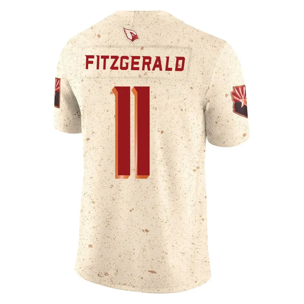 A.Cardinals #11 Larry Fitzgerald Player Cream Rivalries Collection Vapor Limited Home Game BALCE Stitched Jerseys