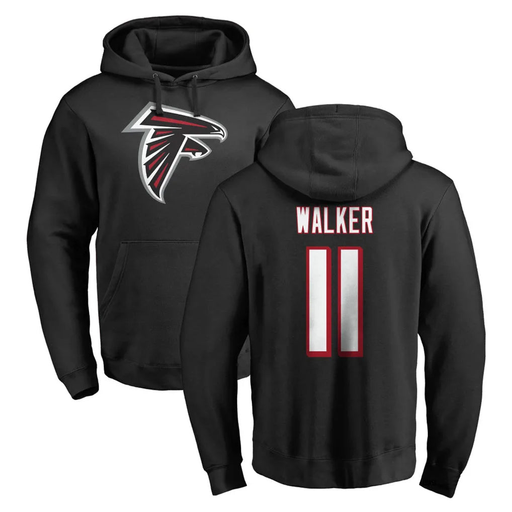 A.Falcons #11 Jalon Walker Player Black Salute to Service Hoodies BALCE Stitched Jerseys