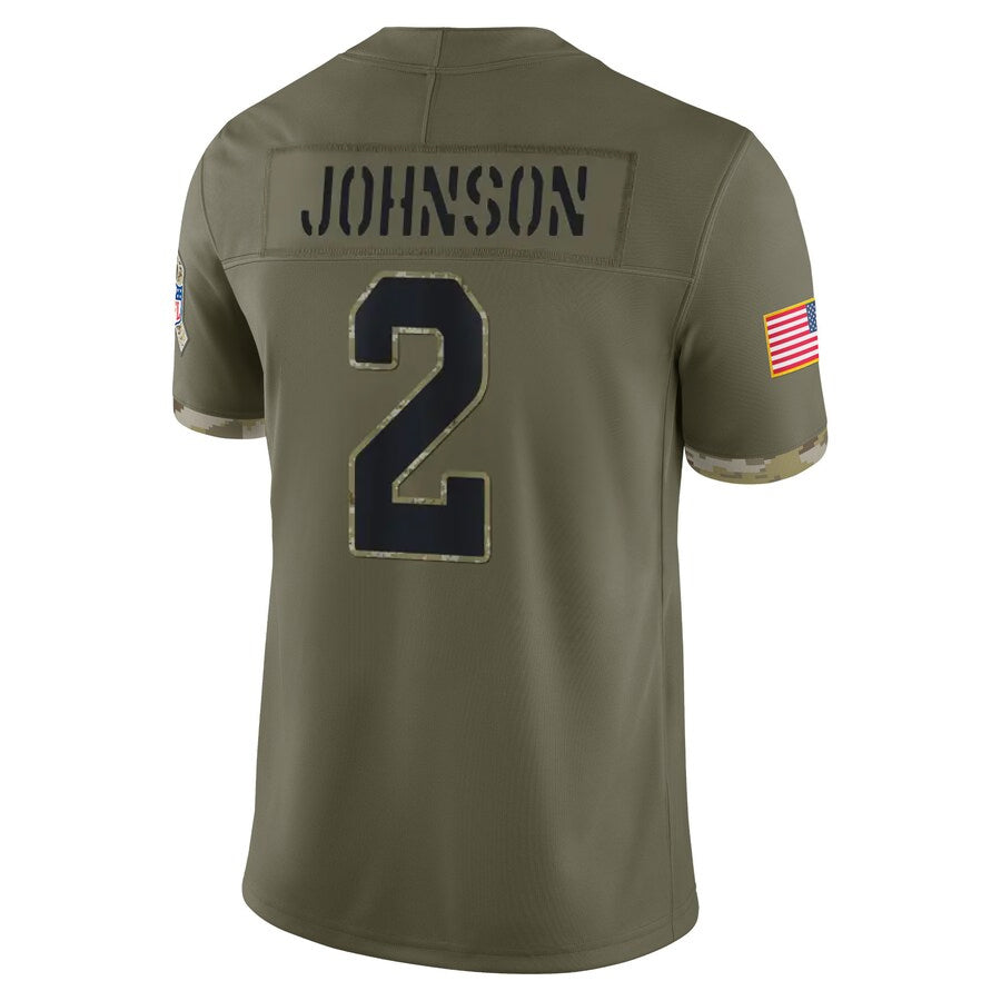 A.Cardinals #2 Will Johnson Player Olive Salute To Service Limited Game BALCE Stitched Jerseys