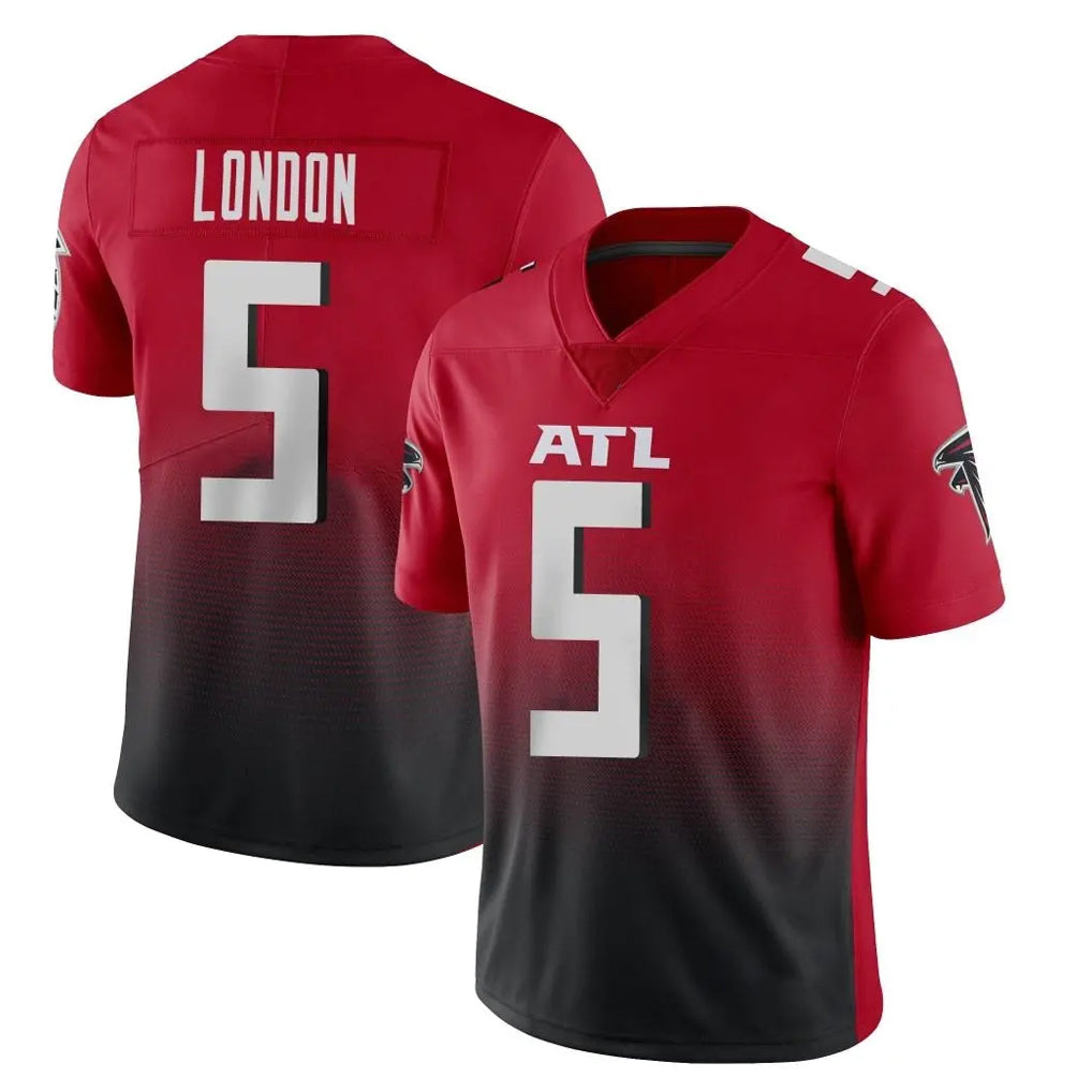 A.Falcons #5 Drake London Player Red Vapor Untouchable Limited Home Game BALCE Stitched Jerseys