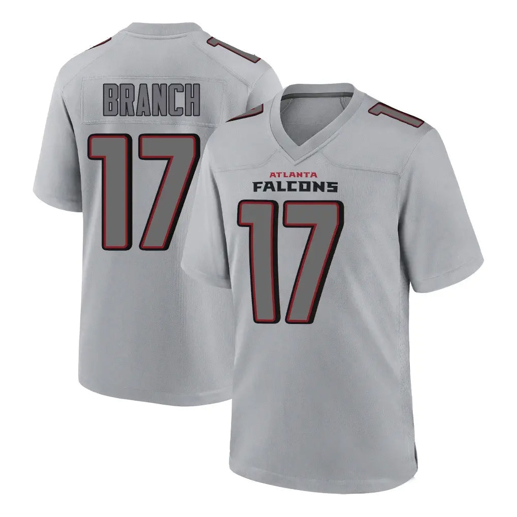 A.Falcons #17 Zachariah Branch Player Gray Fashion Home Game BALCE Stitched Jerseys