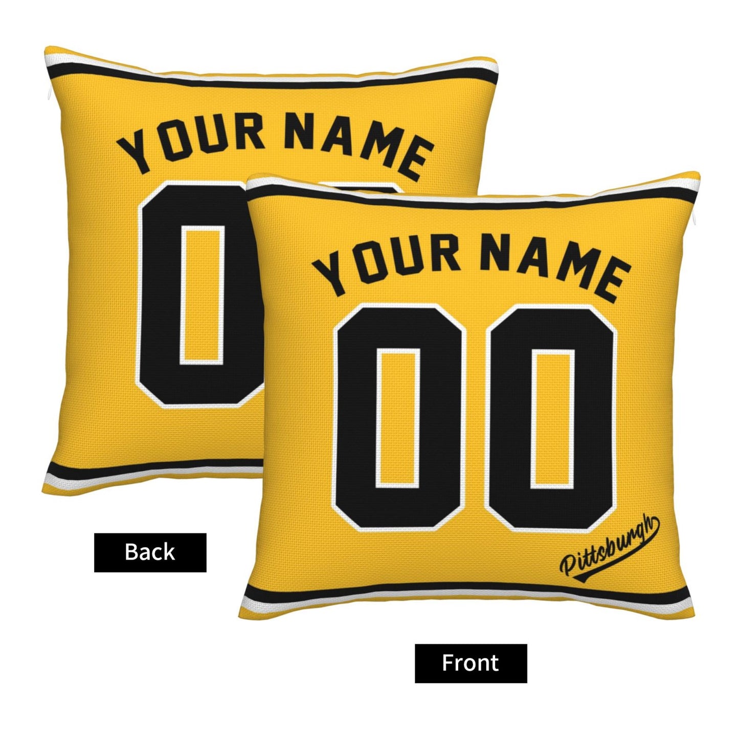Custom Pittsburgh Pirates Pillow Decorative Throw Pillow Case - Print Personalized Football Team Fans Name & Number Birthday Gift Football Pillows