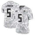 A.Falcons #5 Drake London Player Arctic Camo Salute to Service Limited BALCE Stitched Jerseys