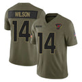 A.Cardinals #14 Michael Wilson Player Olive Salute To Service Limited Home Game BALCE Stitched Jerseys