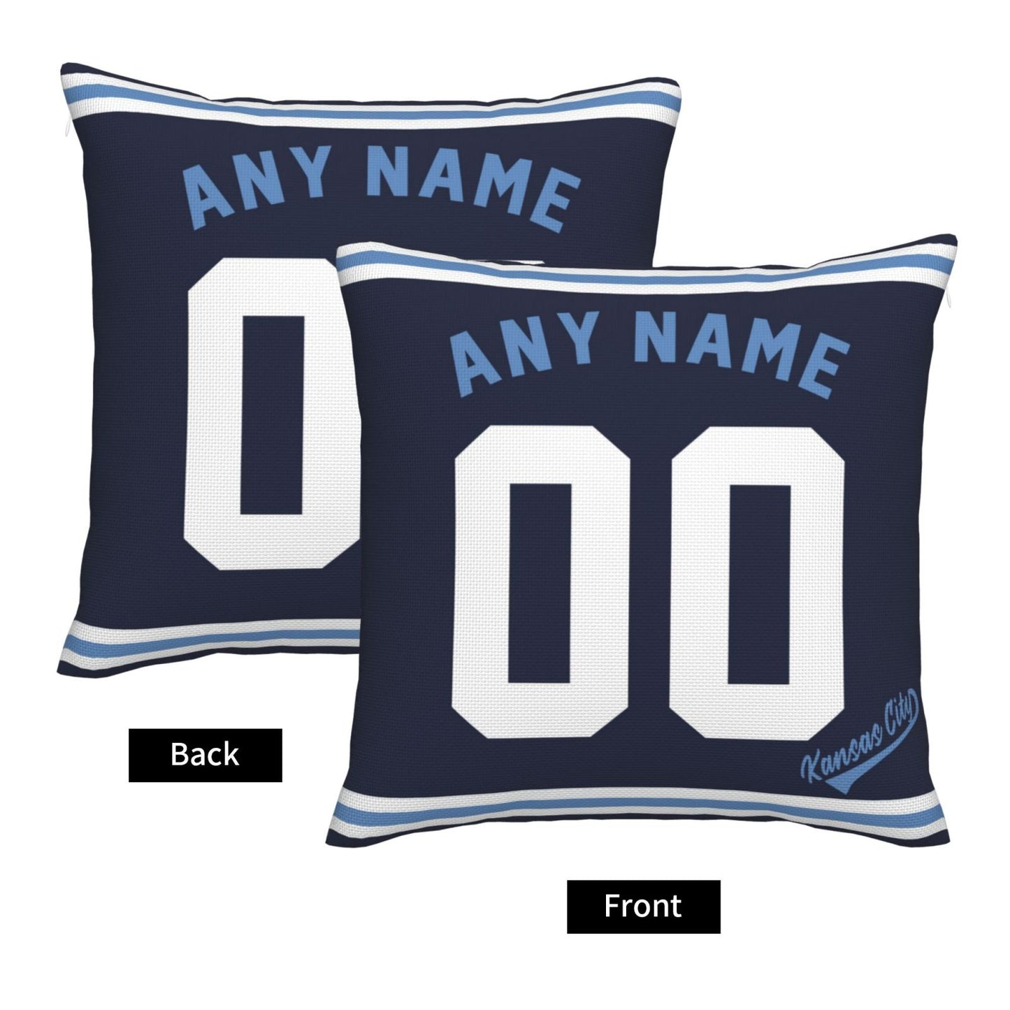 Custom Kansas City Royals Pillow Decorative Throw Pillow Case - Print Personalized Football Team Fans Name & Number Birthday Gift Football Pillows