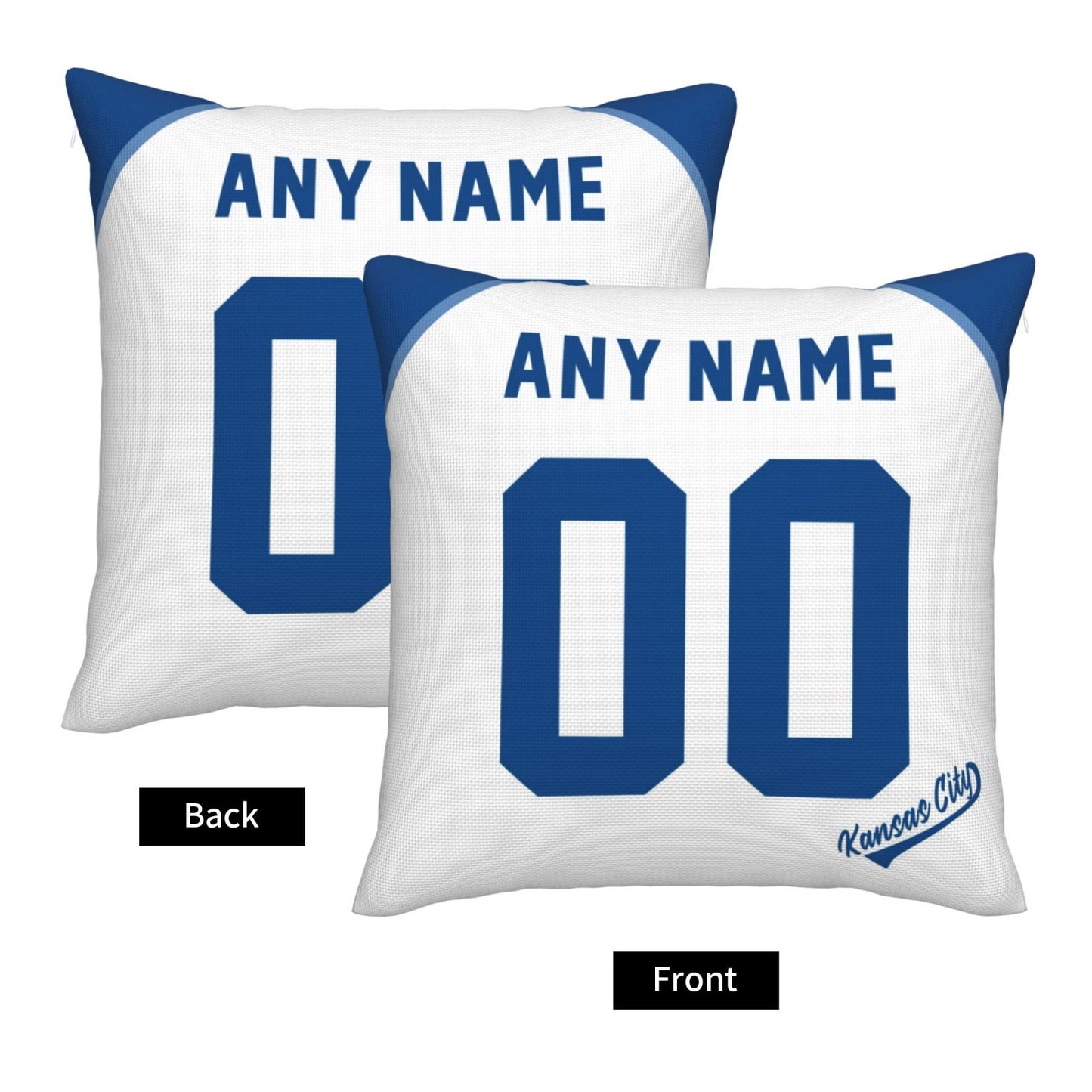 Custom Kansas City Royals Pillow Decorative Throw Pillow Case - Print Personalized Football Team Fans Name & Number Birthday Gift Football Pillows