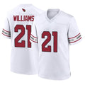 A.Cardinals #21 Garrett Williams Player White Home Game BALCE Stitched Jerseys