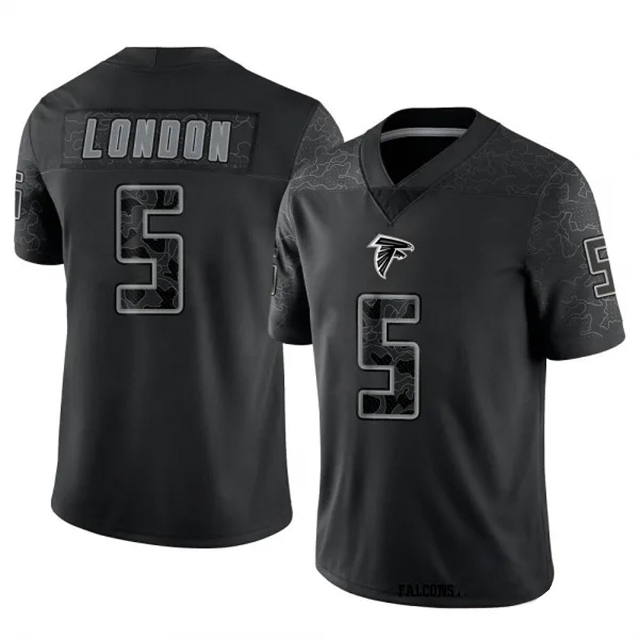 A.Falcons #5 Drake London Player Black RFLCTV Limited BALCE Stitched Jerseys