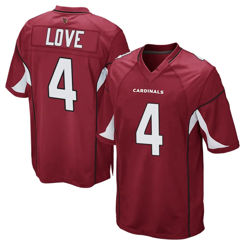 A.Cardinals #4 Jeremiyah Love Player Cardinal Home Game BALCE Stitched Jerseys