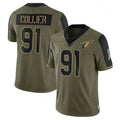 A.Cardinals #91 L.J. Collier Player Olive Salute To Service BALCE Stitched Jerseys