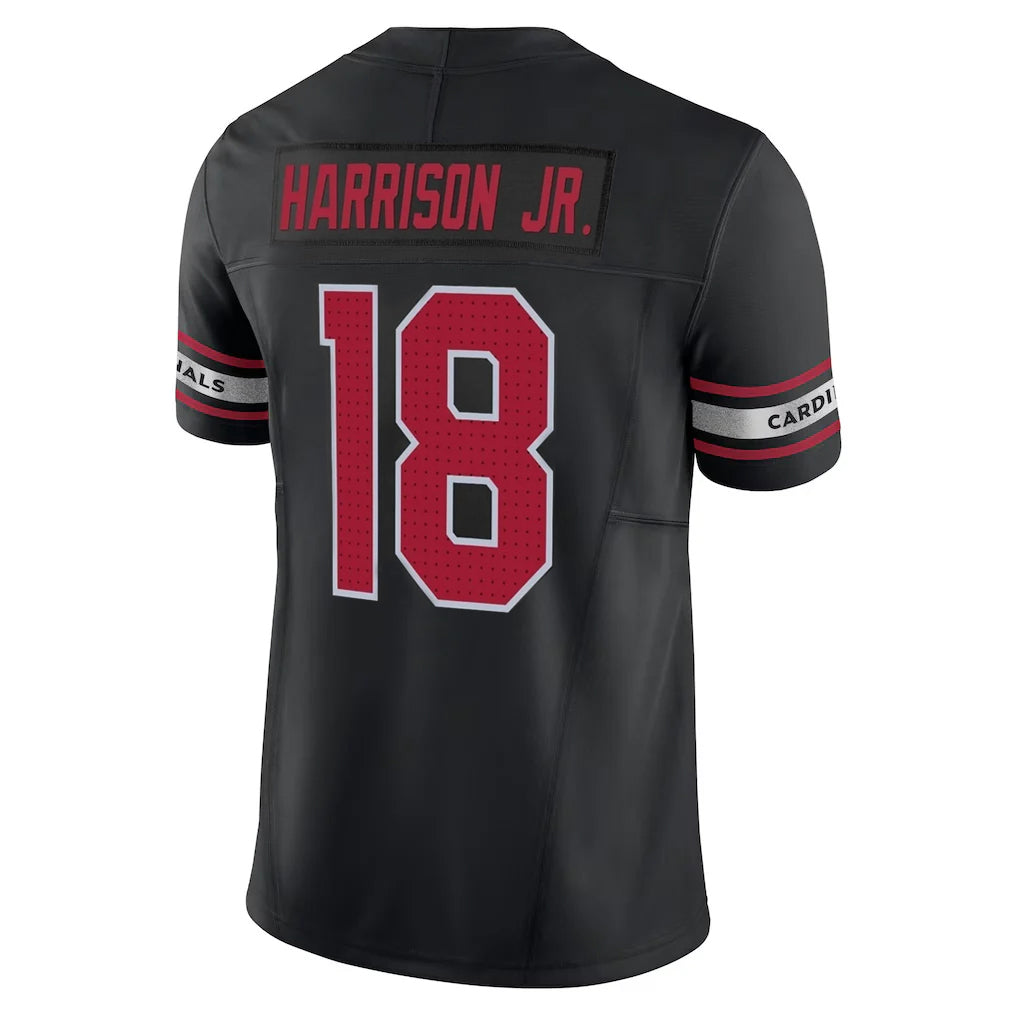 A.Cardinals #18 Marvin Harrison Jr. Player Black Vapor F.U.S.E. Limited BALCE Stitched Jerseys