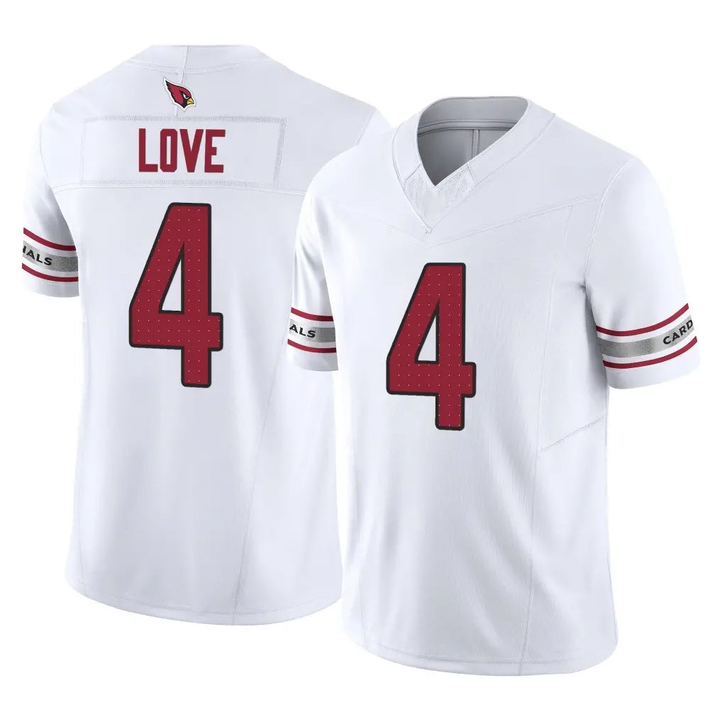 A.Cardinals #4 Jeremiyah Love Player White Vapor F.U.S.E. Limited Home Game BALCE Stitched Jerseys