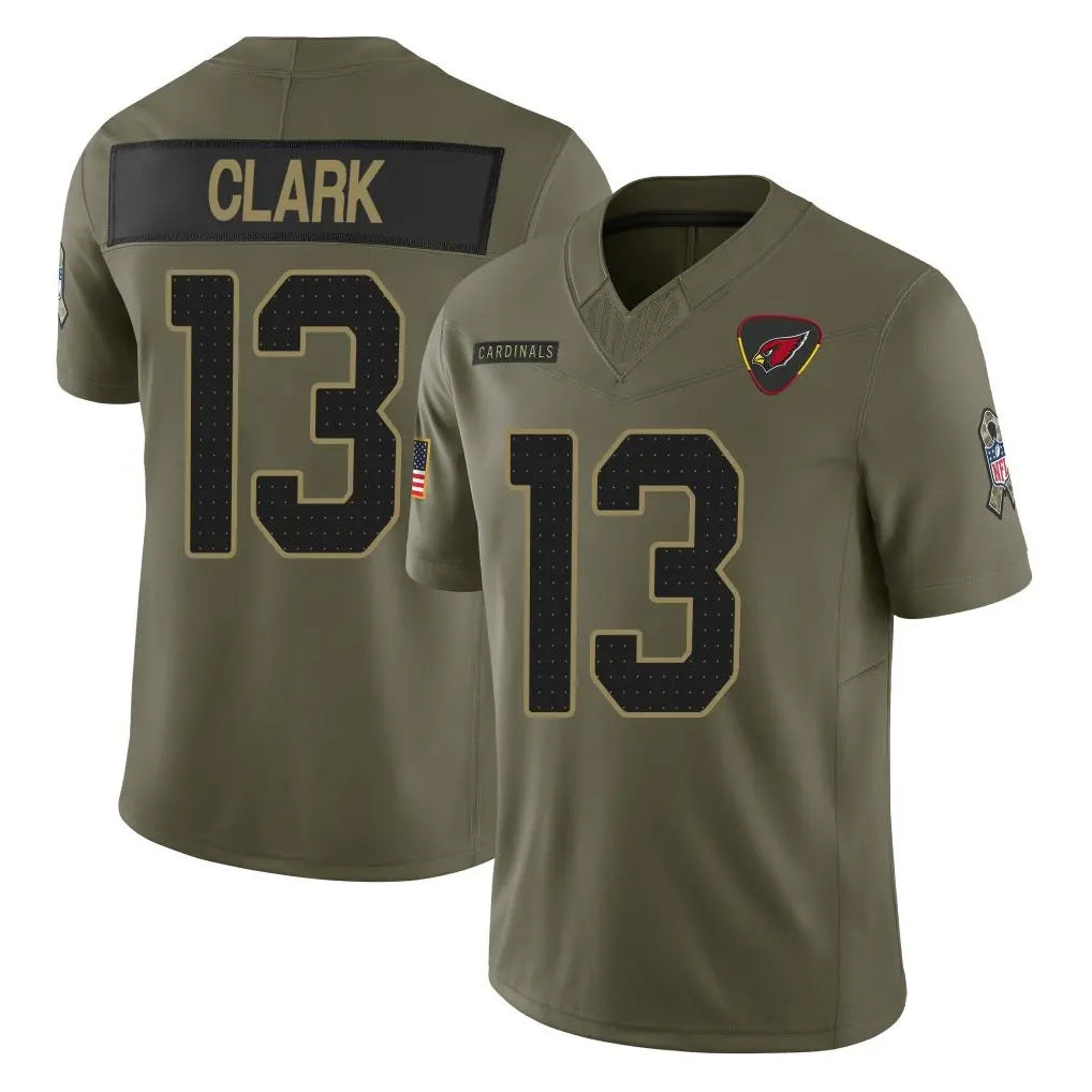A.Cardinals #13 Kei'Trel Clark Player Olive Salute To Service Limited Home Game BALCE Stitched Jerseys