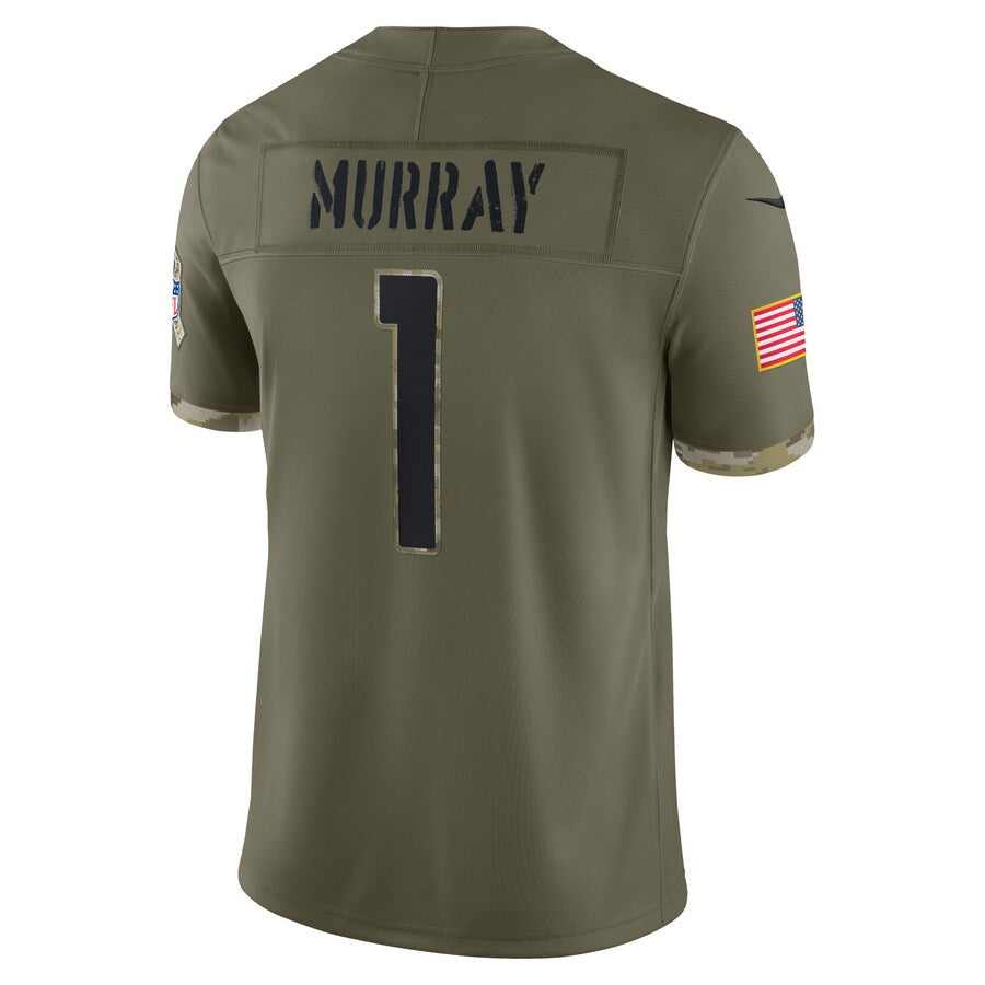 A.Cardinals #1 Kyler Murray Player Olive Salute To Service Limited Home Game BALCE Stitched Jerseys