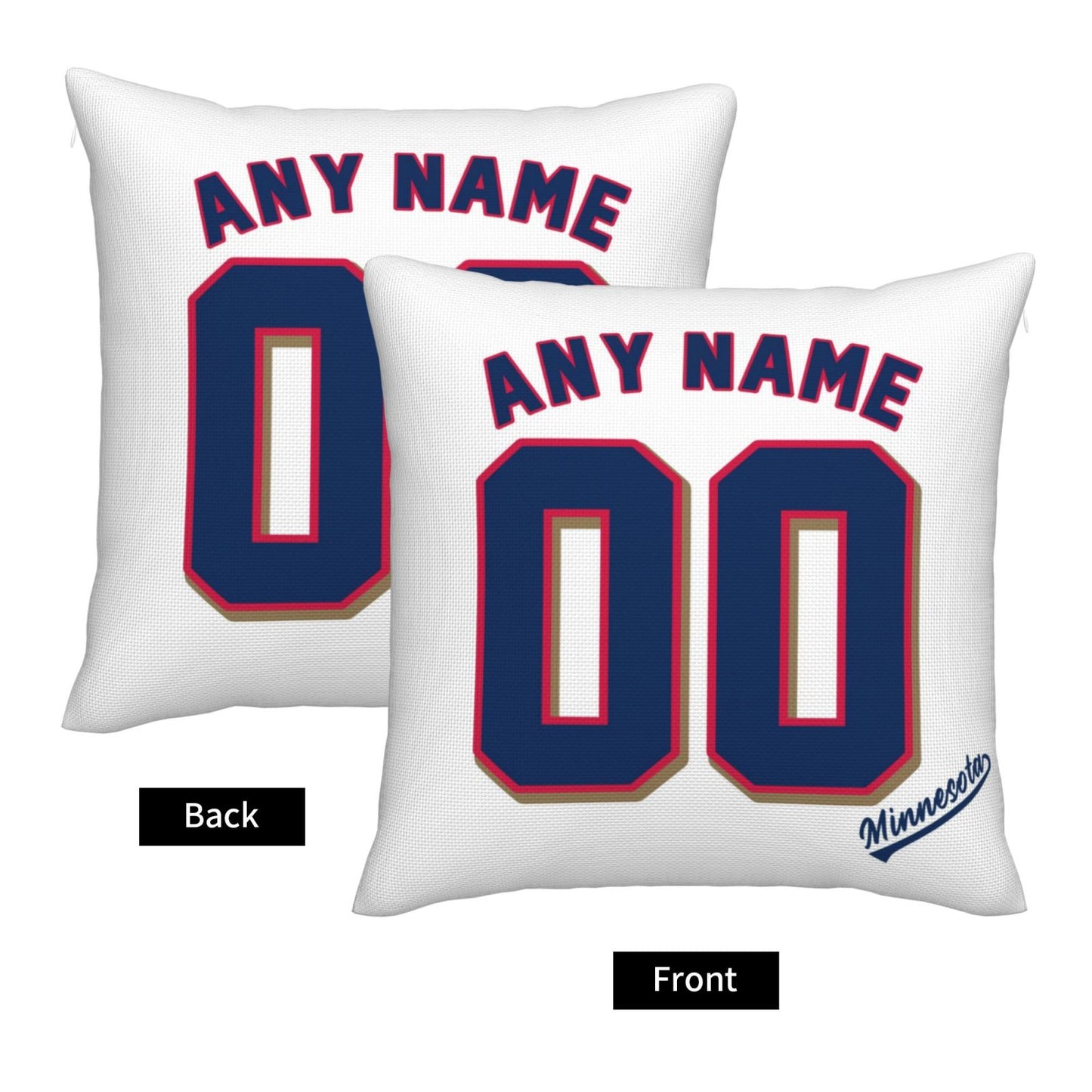 Custom Minnesota Twins Pillow Decorative Throw Pillow Case - Print Personalized Football Team Fans Name & Number Birthday Gift Football Pillows
