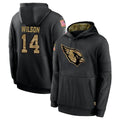 A.Cardinals #14 Michael Wilson Player Black Salute to Service Hoodies BALCE Stitched Jerseys