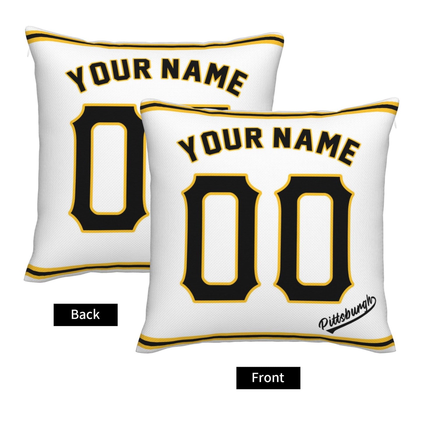 Custom Pittsburgh Pirates Pillow Decorative Throw Pillow Case - Print Personalized Football Team Fans Name & Number Birthday Gift Football Pillows