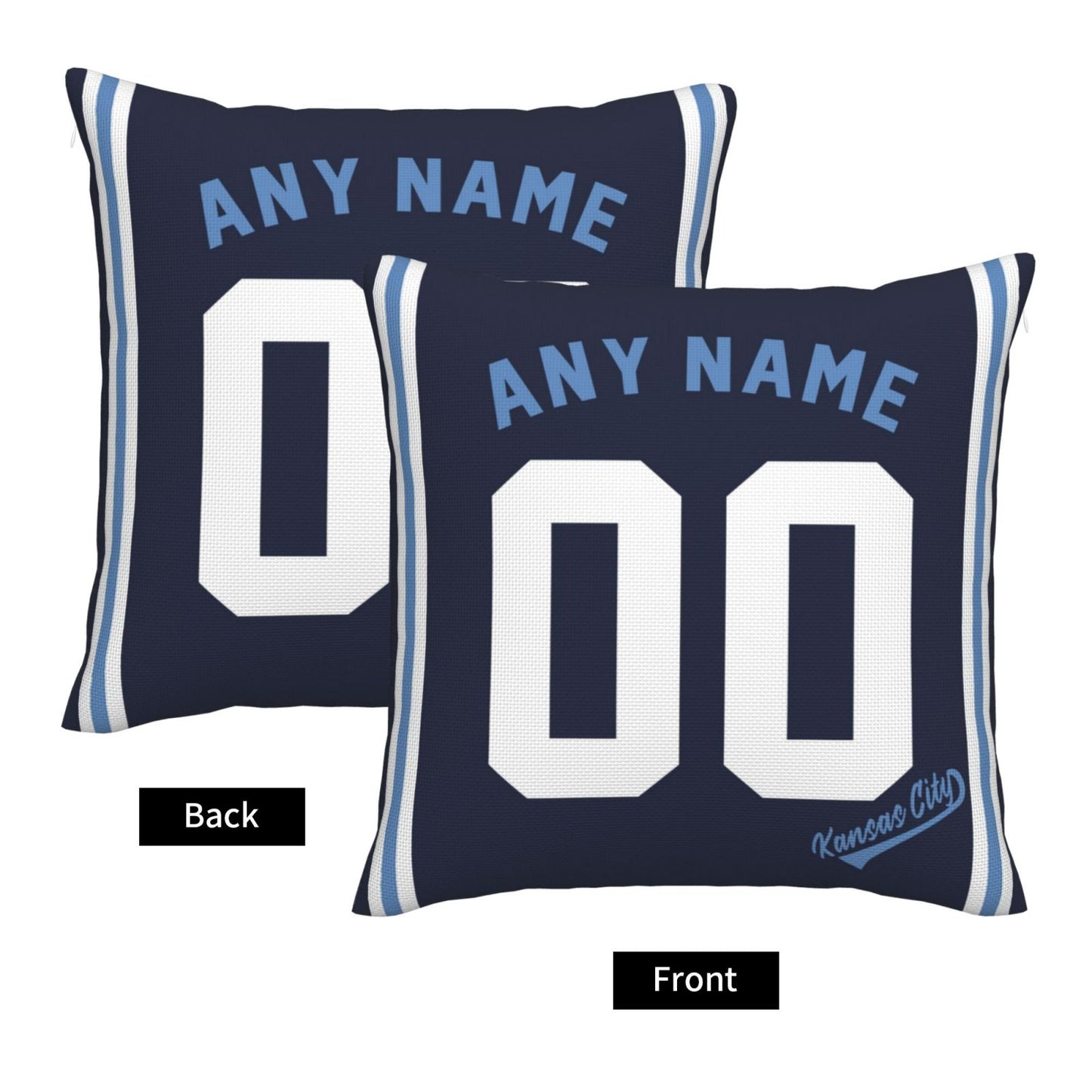 Custom Kansas City Royals Pillow Decorative Throw Pillow Case - Print Personalized Football Team Fans Name & Number Birthday Gift Football Pillows