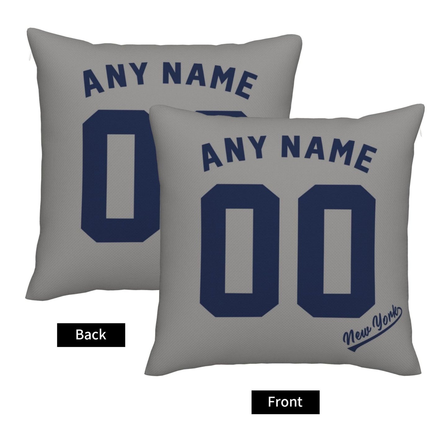 Custom New York Yankees Pillow Decorative Throw Pillow Case - Print Personalized Football Team Fans Name & Number Birthday Gift Football Pillows