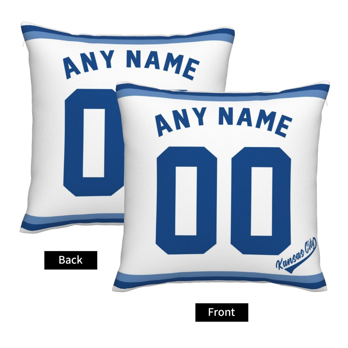 Custom Kansas City Royals Pillow Decorative Throw Pillow Case - Print Personalized Football Team Fans Name & Number Birthday Gift Football Pillows