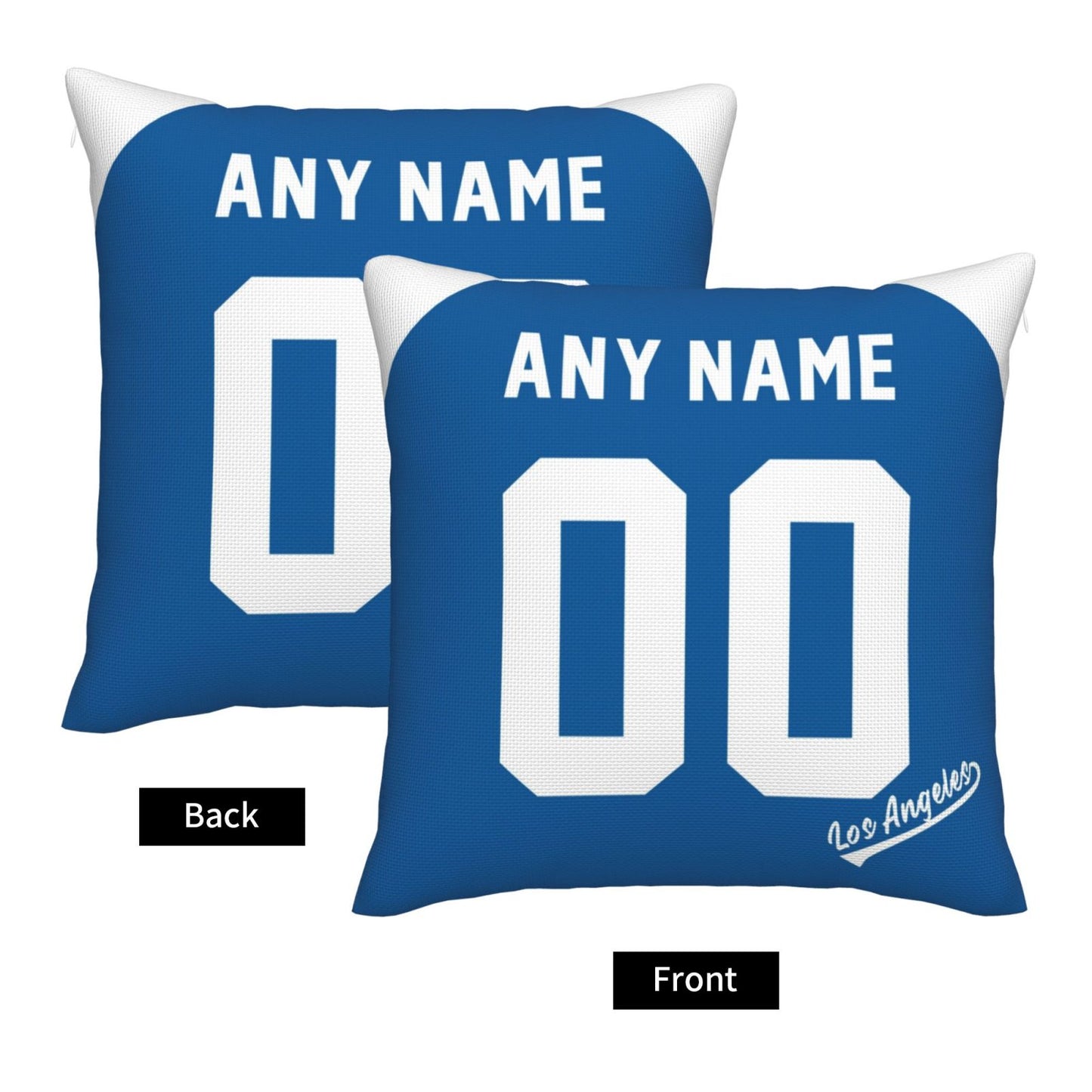 Custom Los Angeles Dodgers Pillow Decorative Throw Pillow Case - Print Personalized Football Team Fans Name & Number Birthday Gift Football Pillows