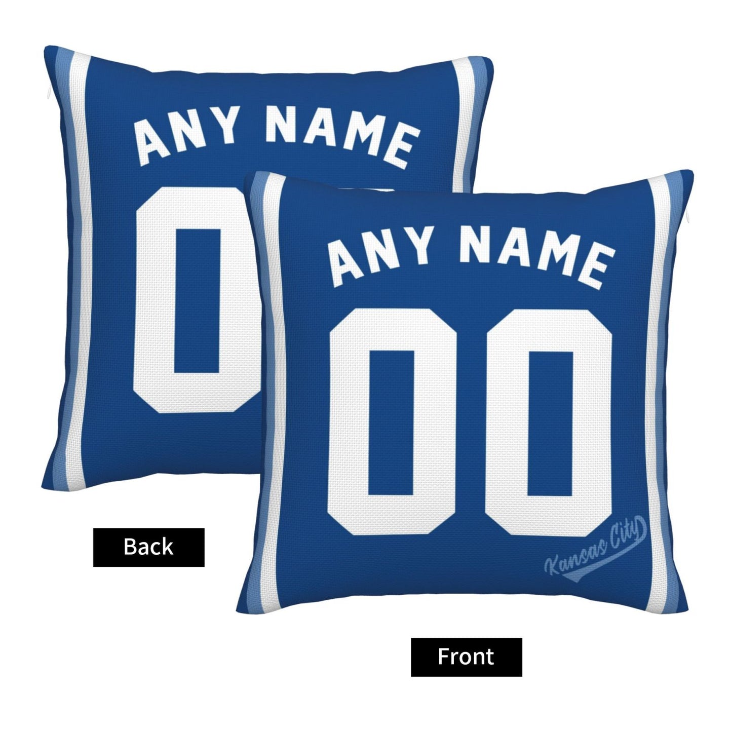 Custom Kansas City Royals Pillow Decorative Throw Pillow Case - Print Personalized Football Team Fans Name & Number Birthday Gift Football Pillows