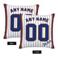 Custom New York Mets Pillow Decorative Throw Pillow Case - Print Personalized Football Team Fans Name & Number Birthday Gift Football Pillows