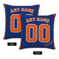 Custom New York Mets Pillow Decorative Throw Pillow Case - Print Personalized Football Team Fans Name & Number Birthday Gift Football Pillows