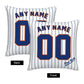 Custom New York Mets Pillow Decorative Throw Pillow Case - Print Personalized Football Team Fans Name & Number Birthday Gift Football Pillows