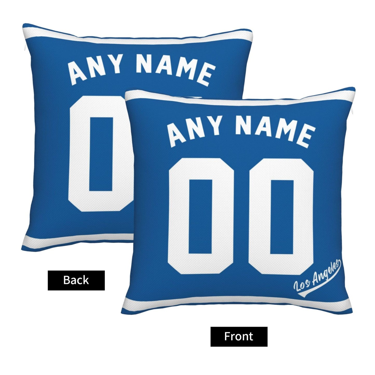 Custom Los Angeles Dodgers Pillow Decorative Throw Pillow Case - Print Personalized Football Team Fans Name & Number Birthday Gift Football Pillows