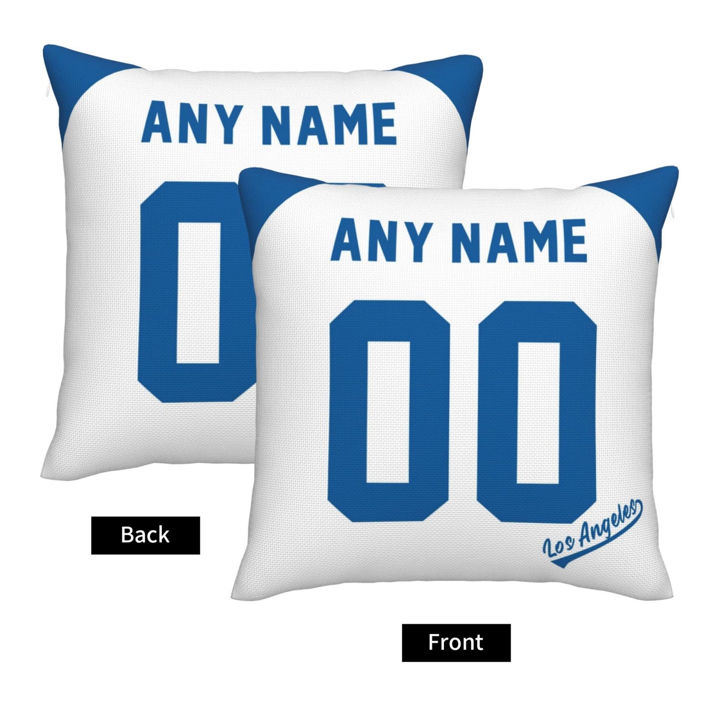 Custom Los Angeles Dodgers Pillow Decorative Throw Pillow Case - Print Personalized Football Team Fans Name & Number Birthday Gift Football Pillows