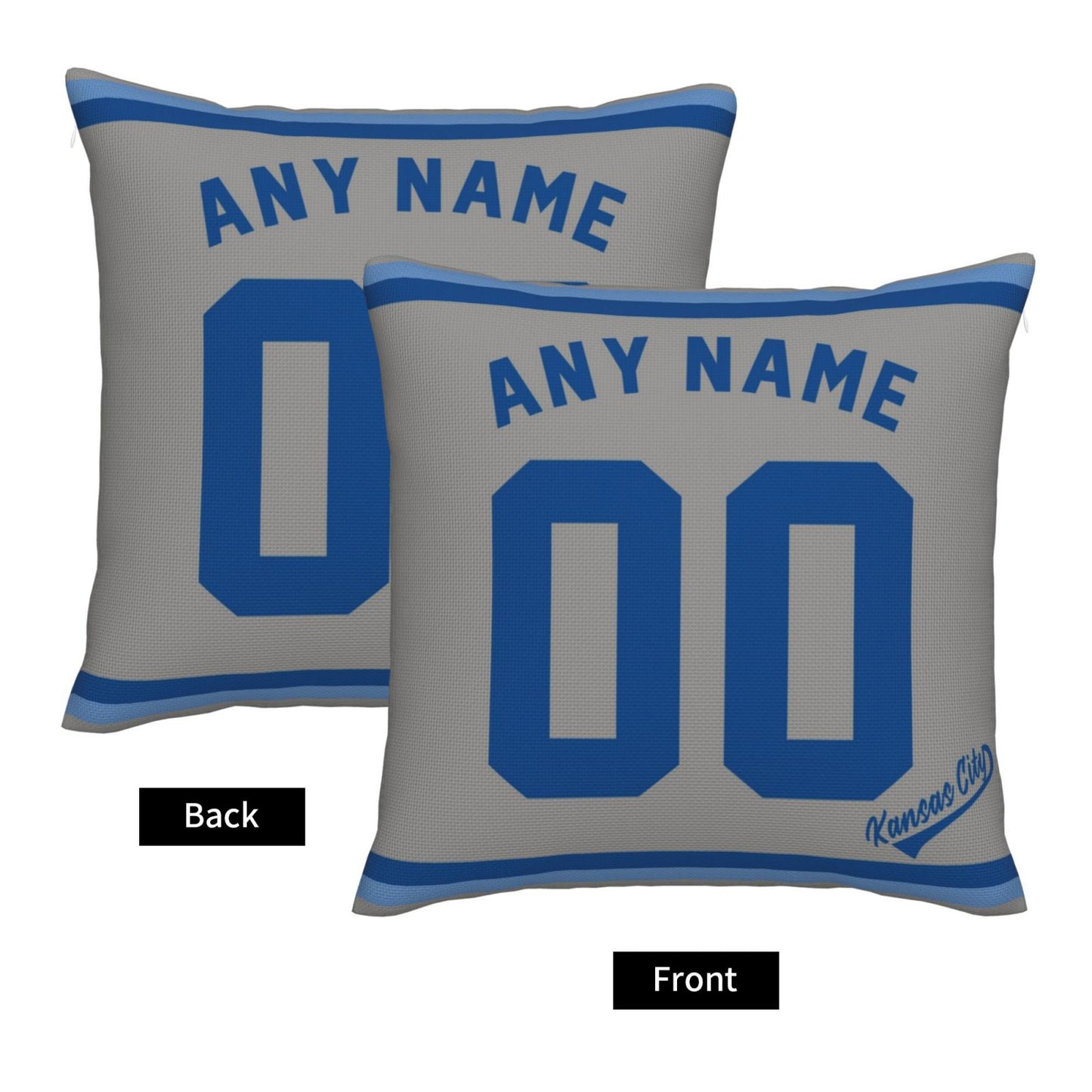 Custom Kansas City Royals Pillow Decorative Throw Pillow Case - Print Personalized Football Team Fans Name & Number Birthday Gift Football Pillows