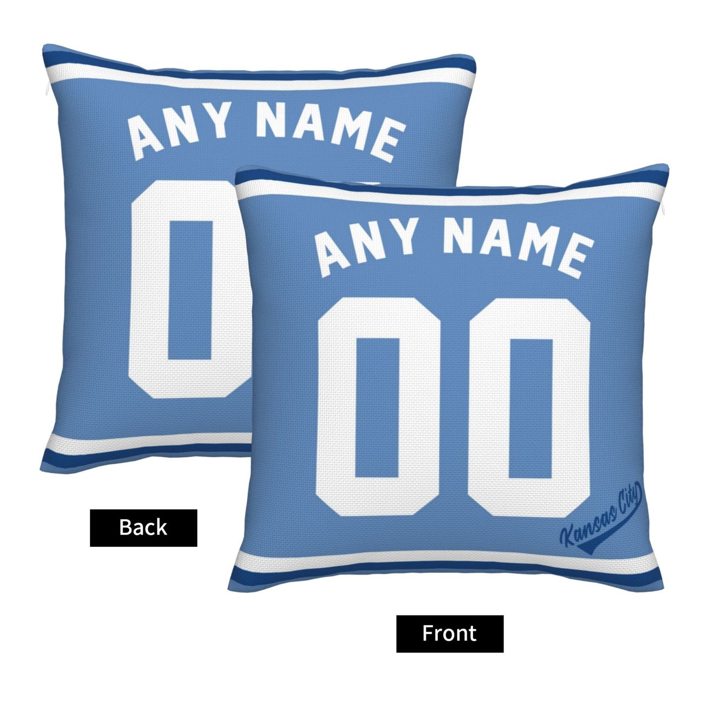 Custom Kansas City Royals Pillow Decorative Throw Pillow Case - Print Personalized Football Team Fans Name & Number Birthday Gift Football Pillows