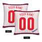 Custom Philadelphia Phillies Pillow Decorative Throw Pillow Case - Print Personalized Football Team Fans Name & Number Birthday Gift Football Pillows