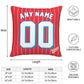 Custom Miami Marlins Pillow Decorative Throw Pillow Case - Print Personalized Football Team Fans Name & Number Birthday Gift Football Pillows