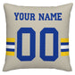 Custom LA.Rams Pillow Decorative Throw Pillow Case - Print Personalized Football Team Fans Name & Number Birthday Gift Football Pillows