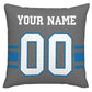 Custom D.Lions Pillow Decorative Throw Pillow Case - Print Personalized Football Team Fans Name & Number Birthday Gift Football Pillows