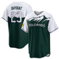 Colorado Rockies #23 Kris Bryant White Forest Green Home Replica Player Name Jersey Baseball Jerseys