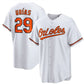 Baltimore Orioles #29 Ramón Urías White Authentic Player Jersey Baseball Jerseys