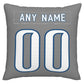 Custom D.Lions Pillow Decorative Throw Pillow Case - Print Personalized Football Team Fans Name & Number Birthday Gift Football Pillows